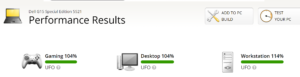 Userbench results for dell G15 5521 SE 12700H CPU image.