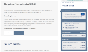 Tesco car insurance clubcard rip-off proof image.